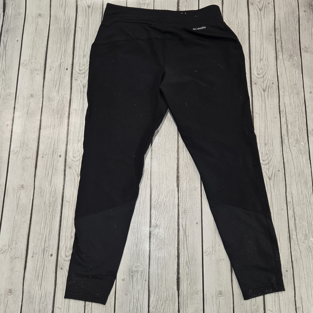 NWOT Columbia Classic Black Fitted Mixed Media Performance Pants Womens M - Picture 8 of 8